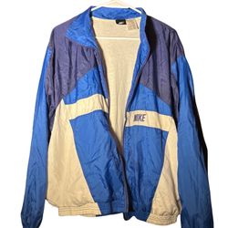 Vintage Nike Windbreaker Jacket – Blue / Navy / White – Size M