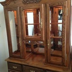 Old World Dining Room Hutch and China Cabinet - MUST SELL!