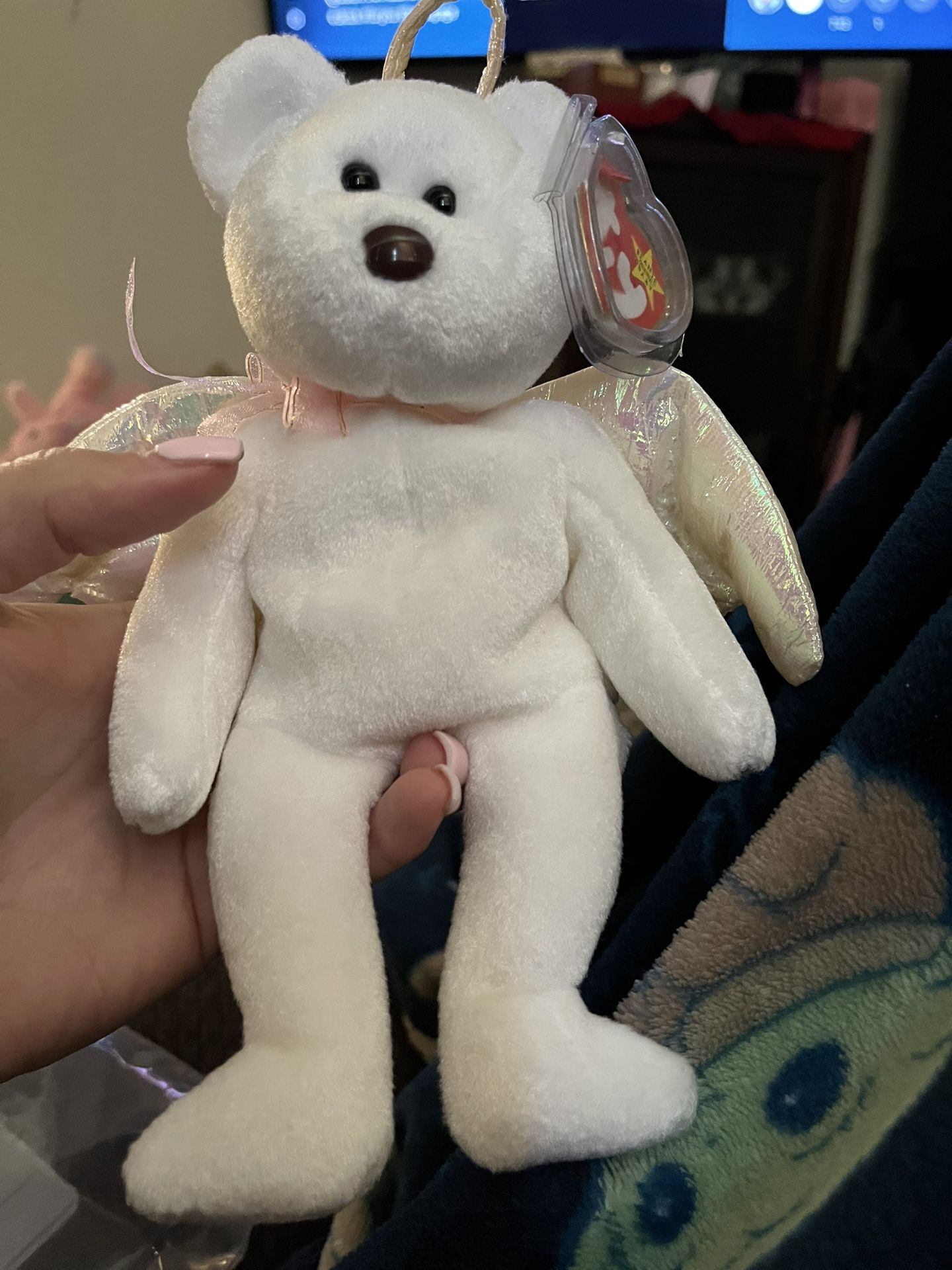 Ty Halo Angel Bear Beanie Baby With Errors