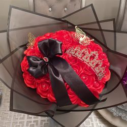 Ramo Buchón Rosas Eternas Con Papel Negro 