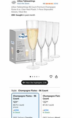🥂 Hosting a Big Event? 96 Elegant Champagne Flutes | No Glass Rental Needed