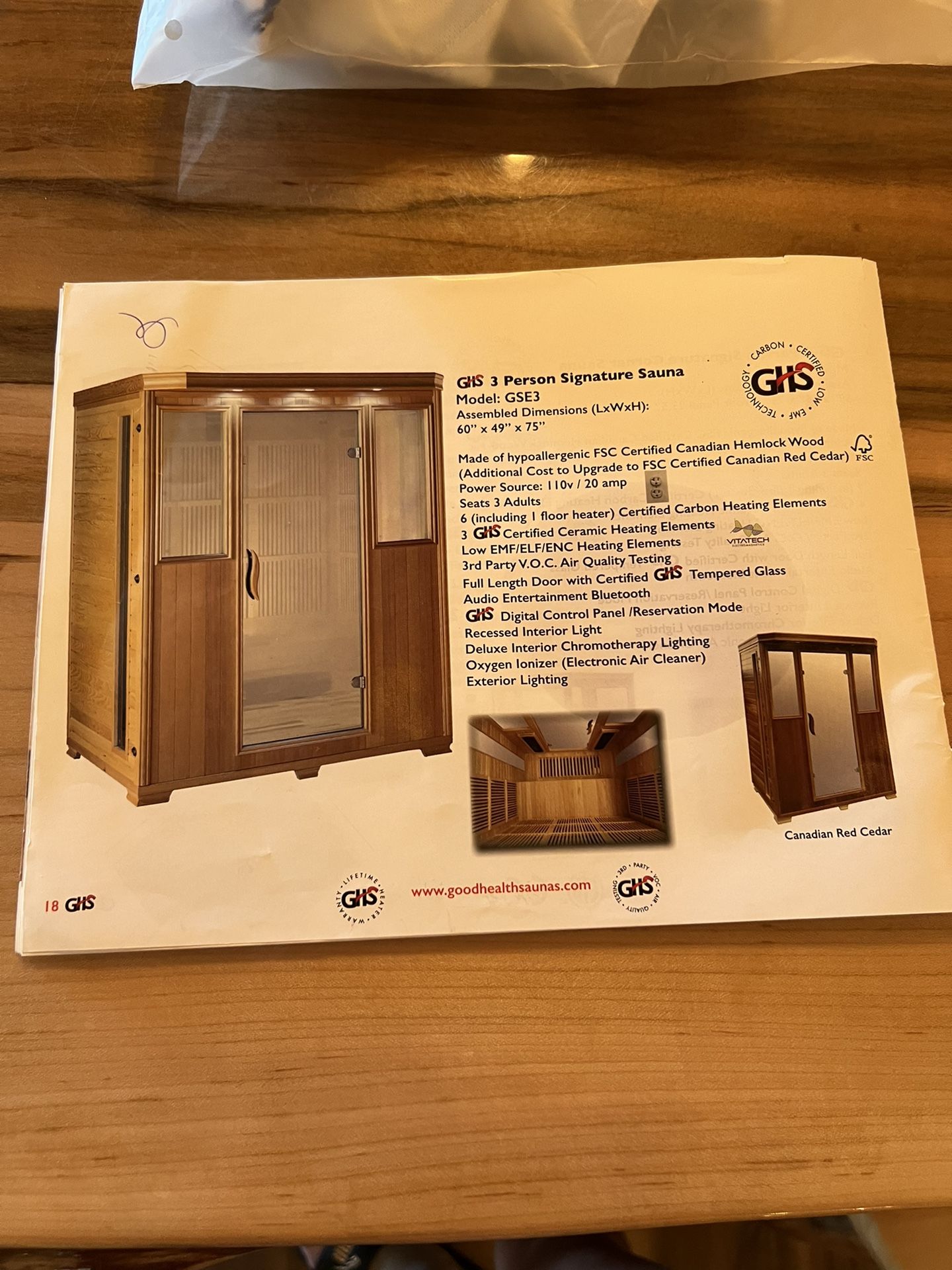 Brand New Sauna Used 1 Time