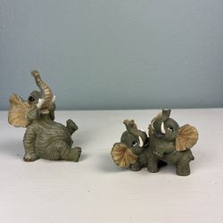 3 Ceramic Elephants 