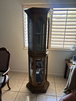 Tall Curio Display Cabinet