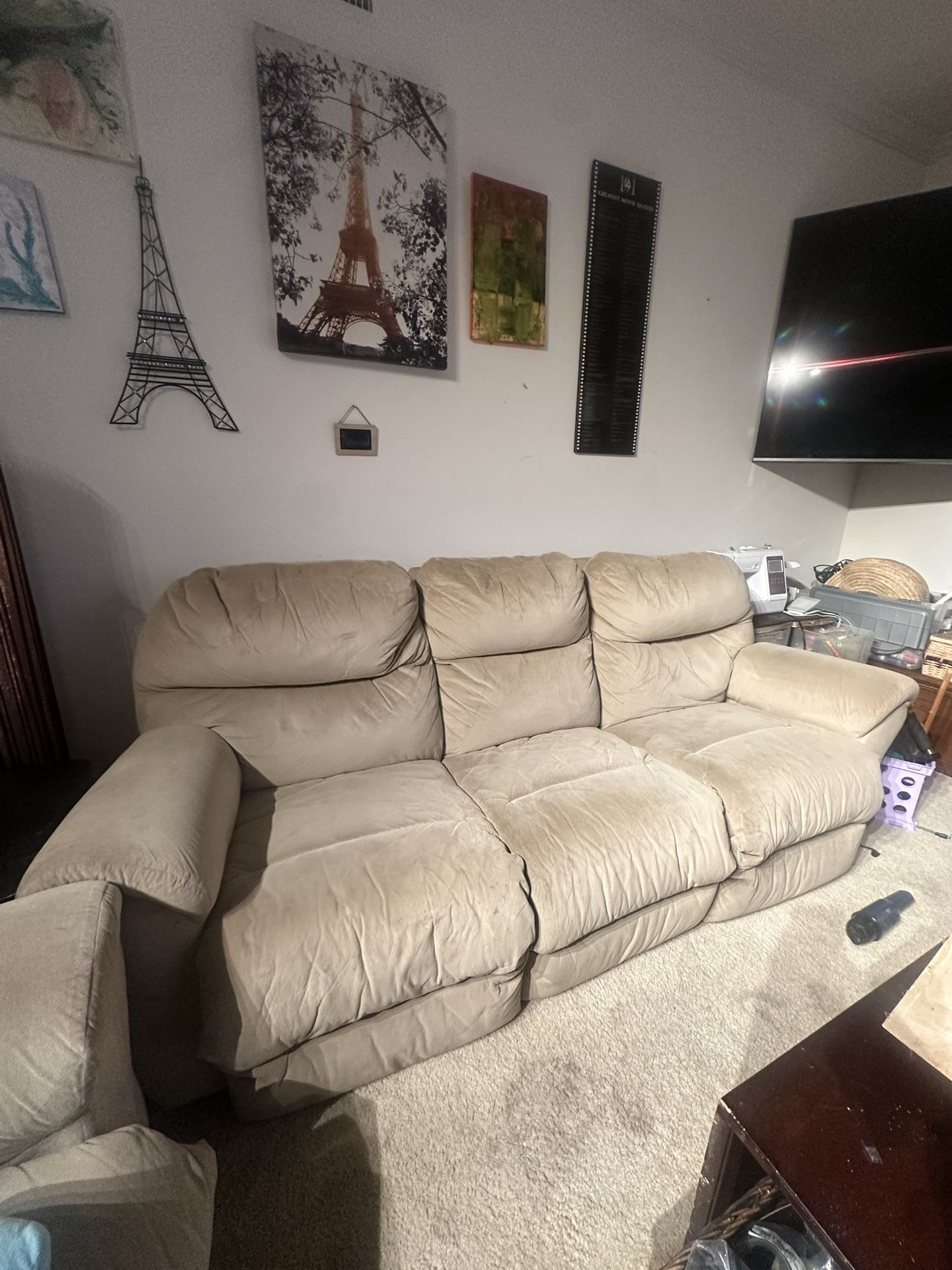 Three Piece Reclining Sofa Set