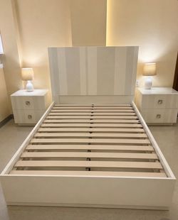 QUEEN BEDROOM SET- Mattress, Bed Frame, Adjustable Base, Dresser & 2 Nightstands