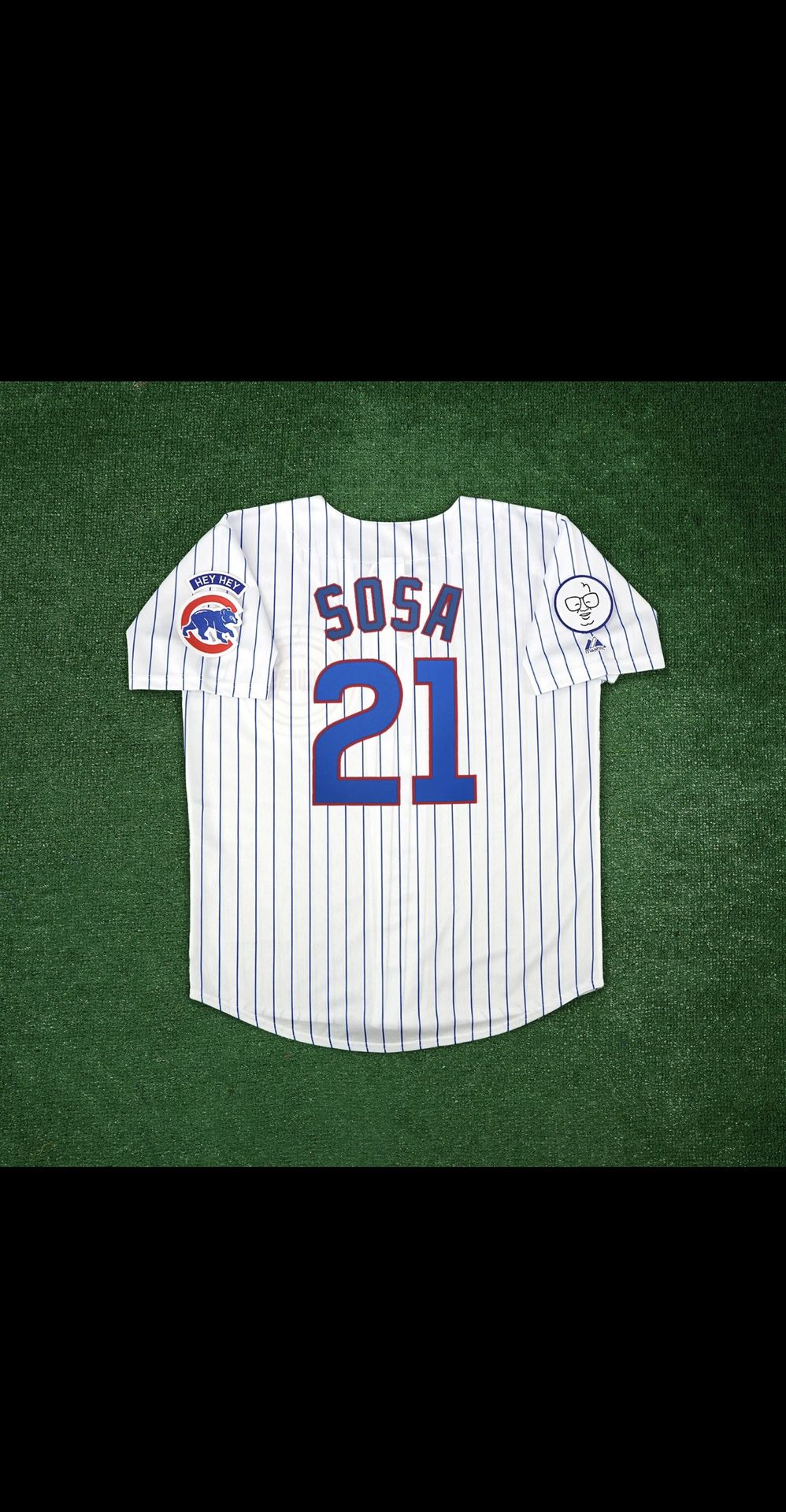 Sammy Sosa 1998 Chicago Cubs Men's Home White Jersey w/ "Harry Caray" Patch