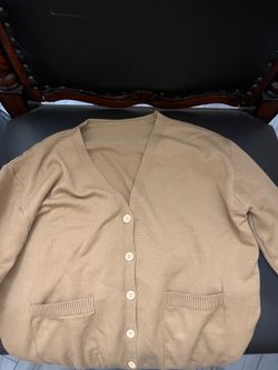 Beige brown baggy cardigan