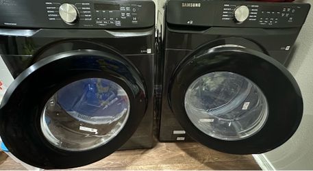 Samsung Front-Load Washer & Electric Dryer Set — Brushed Black — $850 OBO