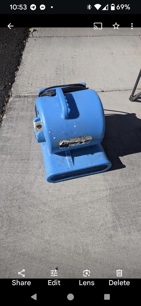 Air Blower- Great For Work In The Garage In Summertime
