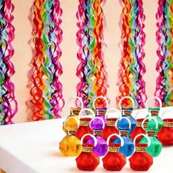 New Pack of 6 Colorful Swirl Streamer Popper Party Favors