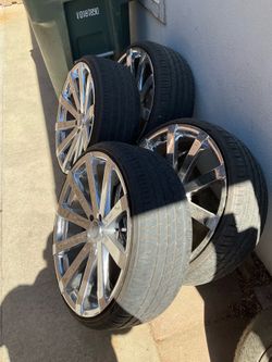 22” Chrome Rims Wheels & Tires Set of 4 235/30ZR22