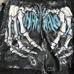 Black and white skeleton shorts #shorts#men