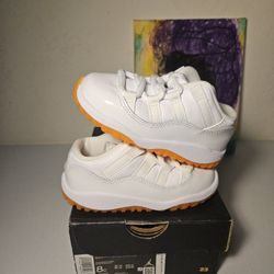 Size 8c - Kids Citrus Jordan 11 Low's - $80