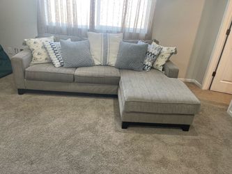 Can deliver for extra! Gray Fabric Sectional Sofa with Chaise