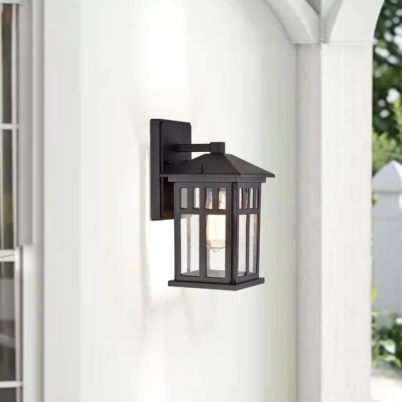 Audrae Steel Wall Light - Textured Black