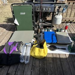 Camping/Fishing Equipment Lot