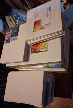81 Assorted Size Paint Canvas Panels