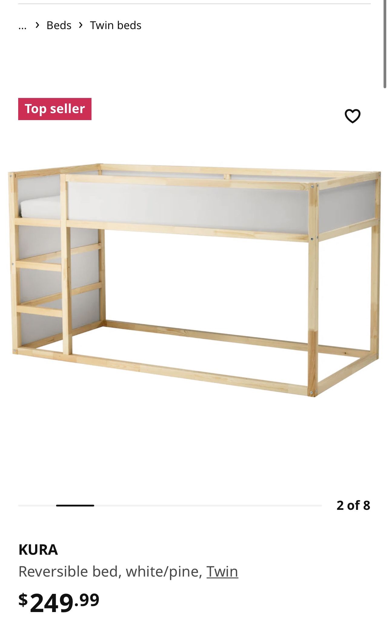 Ikea Kura Reversible Bed W/ Tent