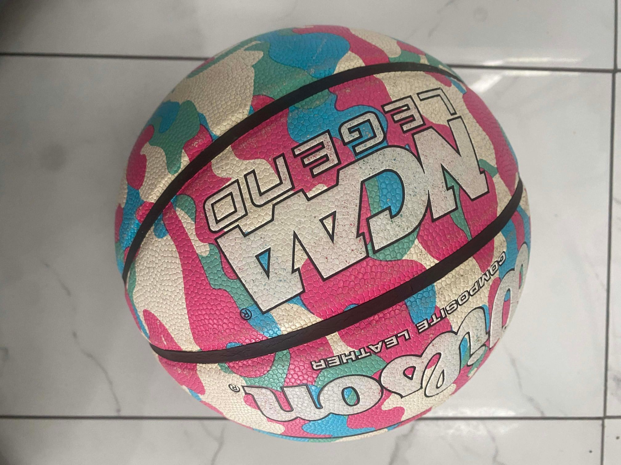Wilson Composite Leather NCAA Legend Gold Series Basketball Pink Blue Green