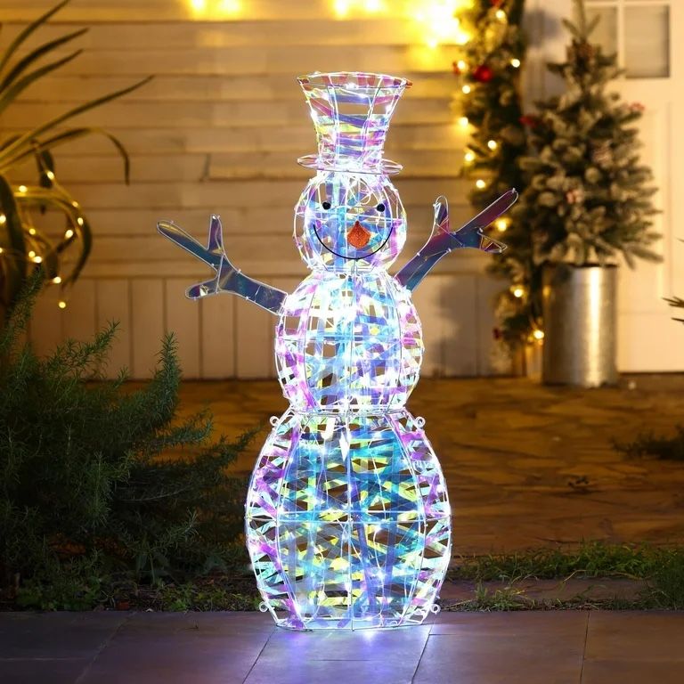 Magical Snowman Lighted LED Winter Holiday Yard Decoration