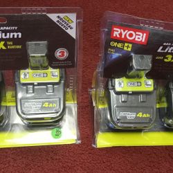 BRAND NEW Ryobi ONE+ P145 4Ah Lithium 18V Battery 2 Pack