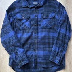 PENDLETON MEN'S BURNSIDE PLAID PRINT LONG SLEEVE BUTTON-DOWN FLANNEL SHIRT Size Large