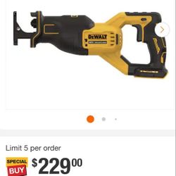 Sawzall Dewalt XR 