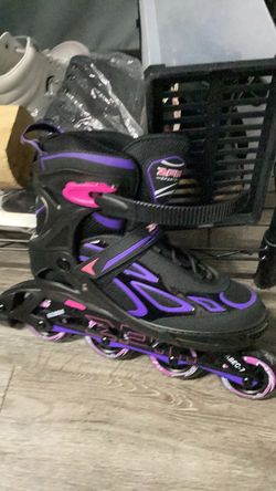 Purple and pink skates