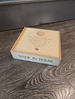 Wooden Box. Made In Texas