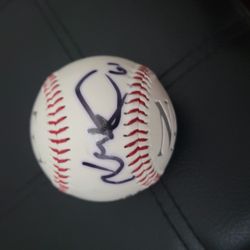 1997 world series Signed baseball Livan Hernandez Auto Signed Autograph Marlins