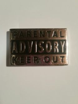 New Parental Advisory Keep Out Metal Belt Buckle