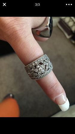 925 Silver Ring with zirconia Size 7