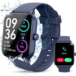 Hoowel Smart Watch for Men and Women - Alexa Built-in Smartwatch with Heart Rate, Sleep and Blood Oxygen Monitor,24/7 Heart Rate Auto Image Correction