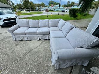 Large Sectional Sleeper Sofa with Queen AirDream Ultra Mattress
