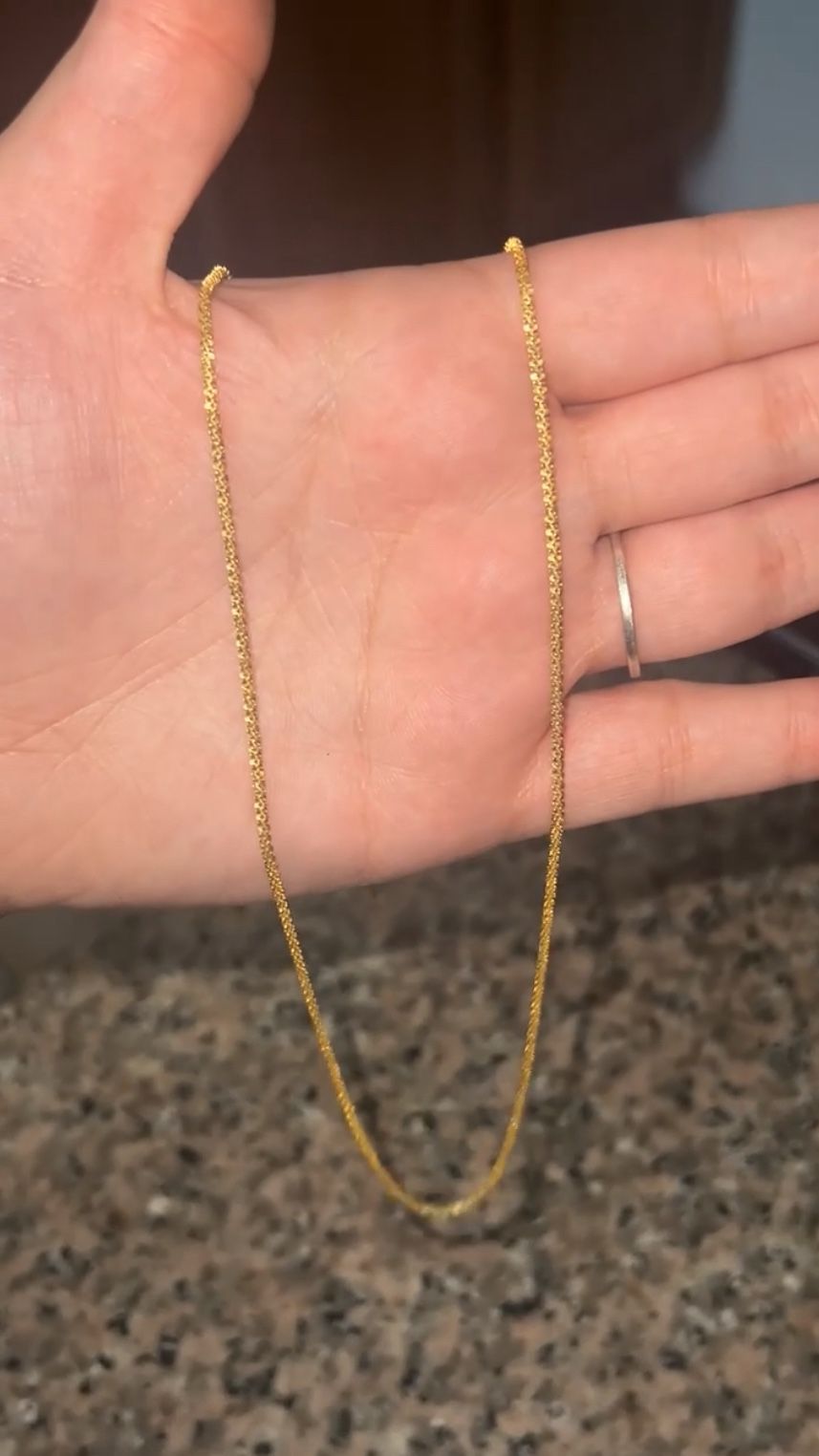 14k Gold Over Silver Chain