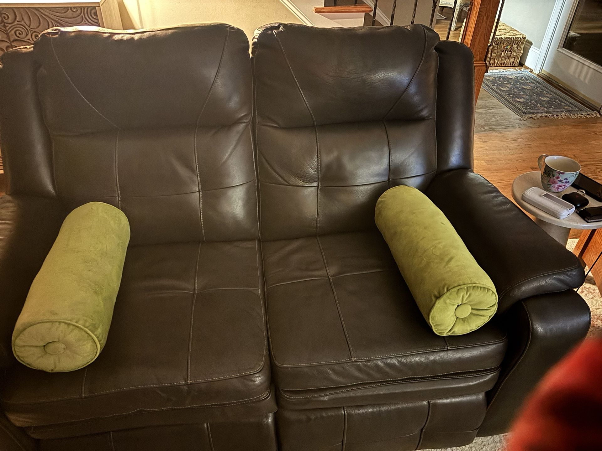 Leather Power Reclining Sofa & Loveseat