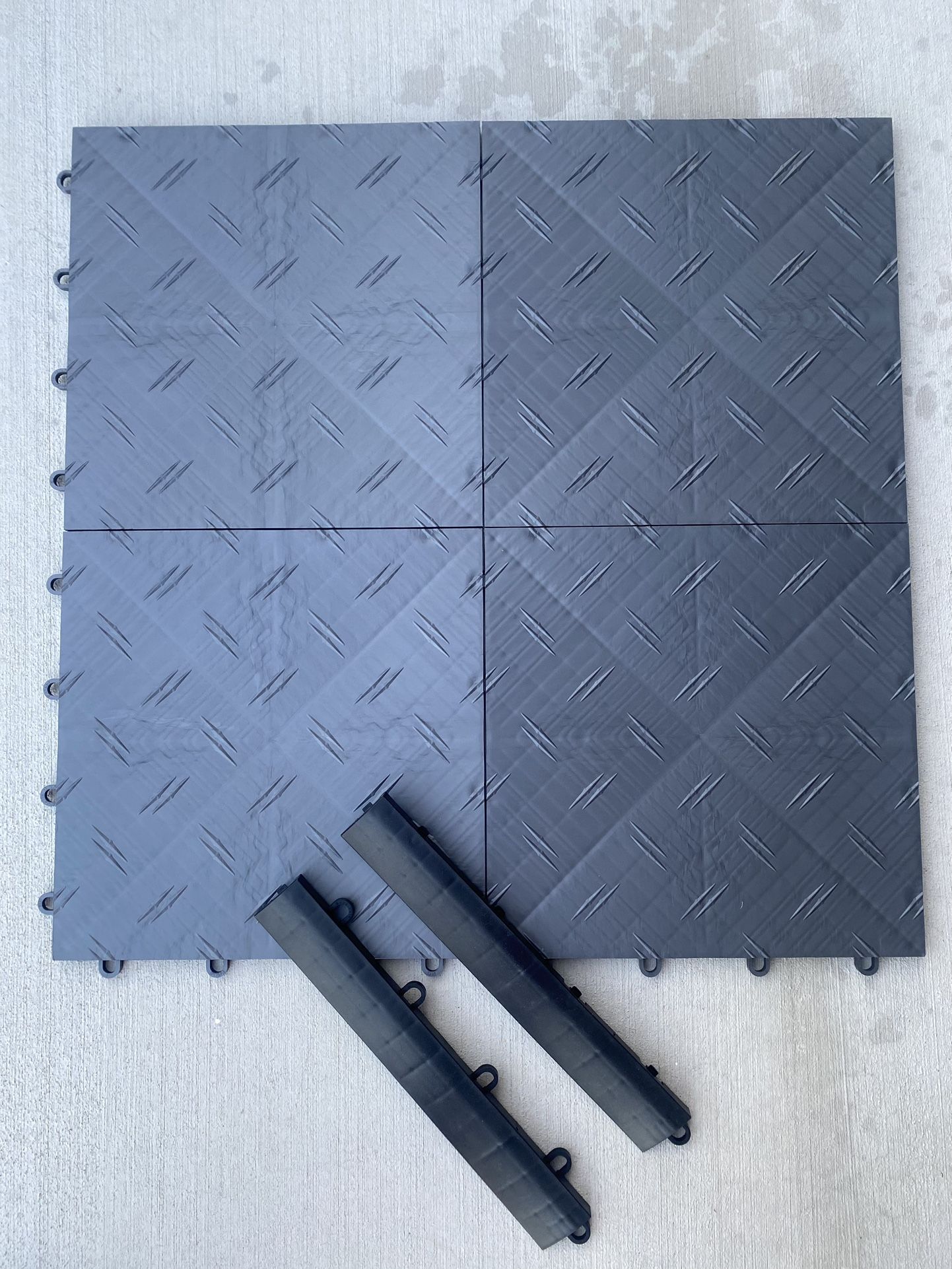 Motofloor Premium Garage Tiles - Charcoal Color