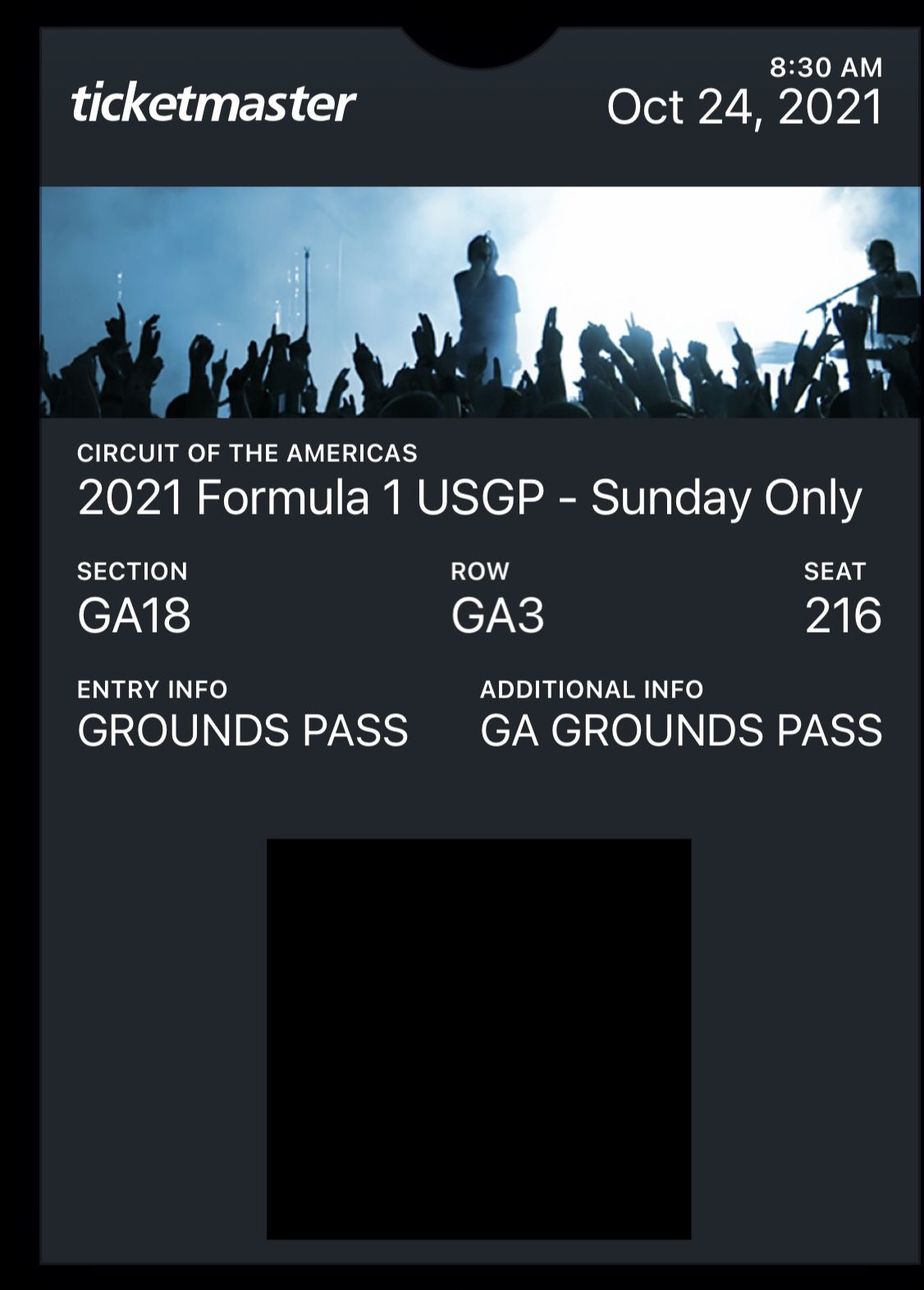 F1 GA Pass (SUNDAY ONLY)
