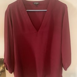 Burgandy Blouse