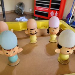 Wooden Egg Characters Vintage