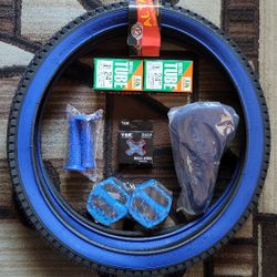 NEW Bicycle Bmx Parts Bundle 24" Blue