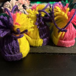 3 Piece Yarn Hat Ornaments 
