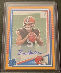 2025 Donruss Dillon Gabriel Rated Rookie Autograph Orange