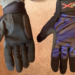 Pump X Camo Workout Gloves Full Finger Gym Gloves Weight Lifting Unisex Blue