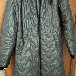 Focus Quilted Hooded Jacket In 💚 Green 