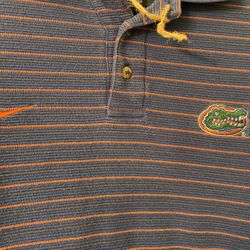 Nike Florida Gators, Long Sleeve, Men’s Striped Shirt Polo Size Large