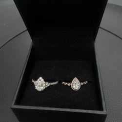 2 Diamond Ring Set (10k)(14k)