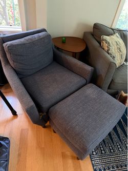 West Elm Accent Chair & Ottoman