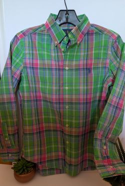 Ralph Lauren boys plaid button down shirt